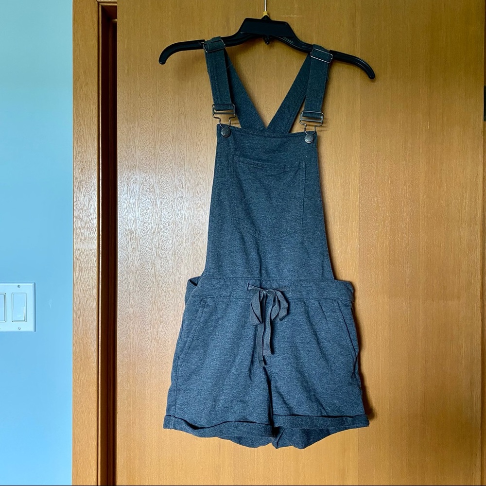 Heathered Grey Sweatsuit Shortalls